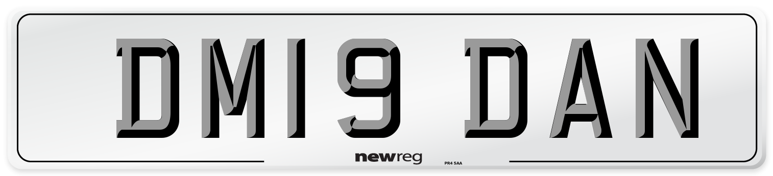 DM19 DAN Number Plate from New Reg